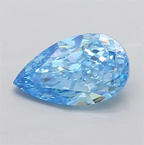 2.20ct Pear Lab Grown Diamond (Colour Fancy Vivid Blue, Clarity VVS2, IGI Certified)