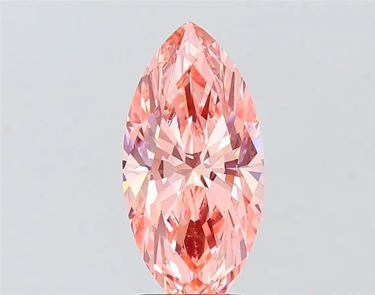 2.21ct Marquise Lab Grown Diamond (Colour Fancy Vivid Pink, Clarity VS2, IGI Certified)