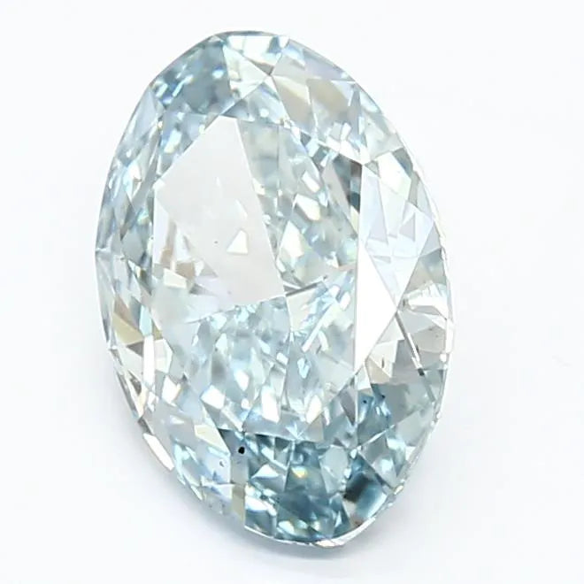 2.21ct Oval Lab Grown Diamond (Colour Fancy Vivid Blue, Clarity VS2, IGI Certified)