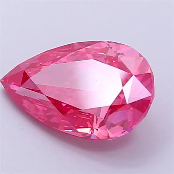 2.21ct Pear Lab Grown Diamond (Colour Fancy Vivid Pink, Clarity VS1, IGI Certified)
