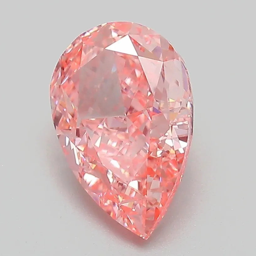 2.21ct Pear Lab Grown Diamond (Colour Fancy Vivid Pink, Clarity VVS2, IGI Certified)