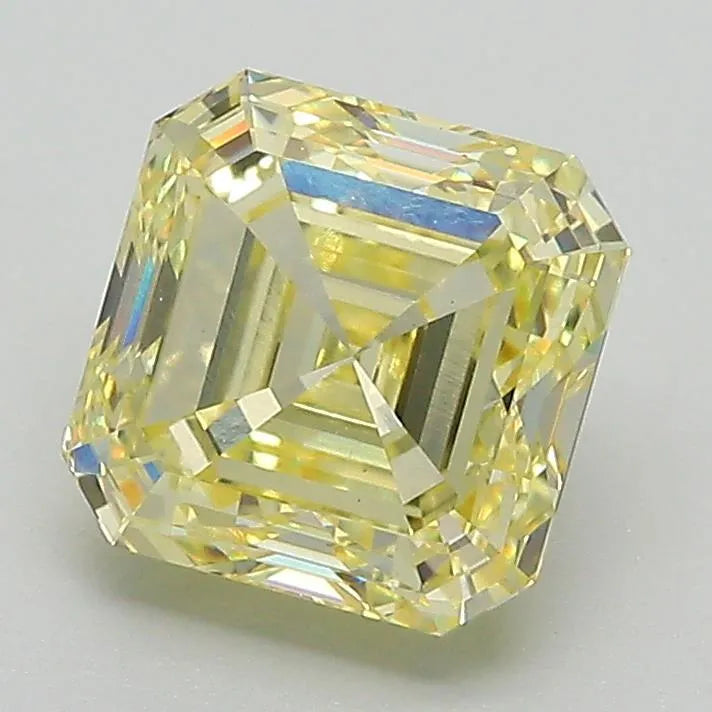 2.22ct Asscher Lab Grown Diamond (Colour Fancy Intense Yellow, Clarity VS1, IGI Certified)