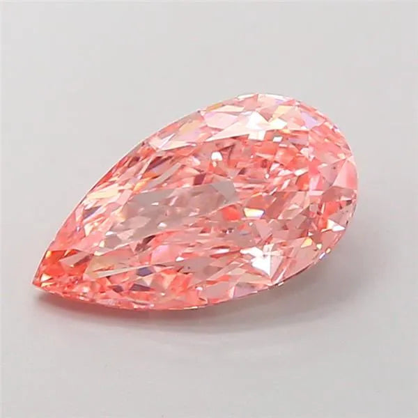 2.22ct Pear Lab Grown Diamond (Colour Fancy Vivid Pink, Clarity VS2, IGI Certified)