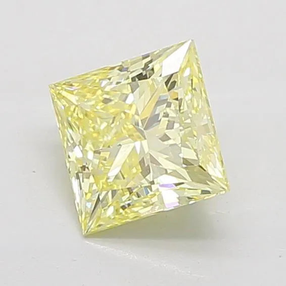 2.22ct Princess Lab Grown Diamond (Colour Fancy Light Yellow, Clarity VVS2, IGI Certified)