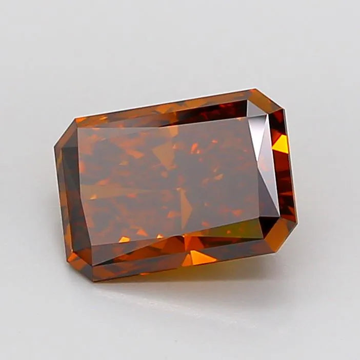 2.22ct Radiant Lab Grown Diamond (Colour Fancy Deep Orange, Clarity VVS2, IGI Certified)