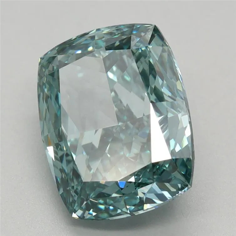 2.23ct Cushion modified Lab Grown Diamond (Colour Fancy Vivid Green, Clarity VVS2, IGI Certified)