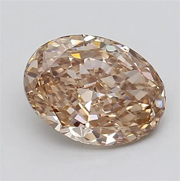 2.23ct Oval Lab Grown Diamond (Colour Fancy Light Brown, Clarity VVS2, IGI Certified)