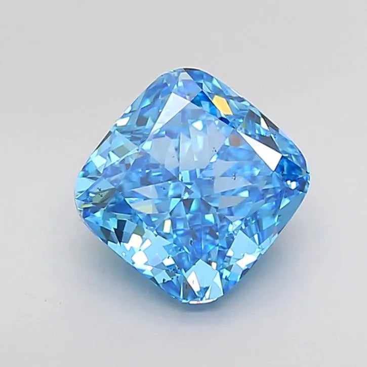 2.24ct Cushion modified Lab Grown Diamond (Colour Fancy Vivid Blue, Clarity SI1, IGI Certified)