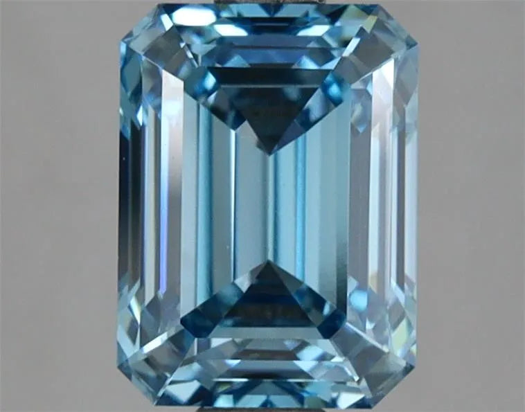 2.24ct Emerald Lab Grown Diamond (Colour Fancy Vivid Blue, Clarity VVS2, IGI Certified)