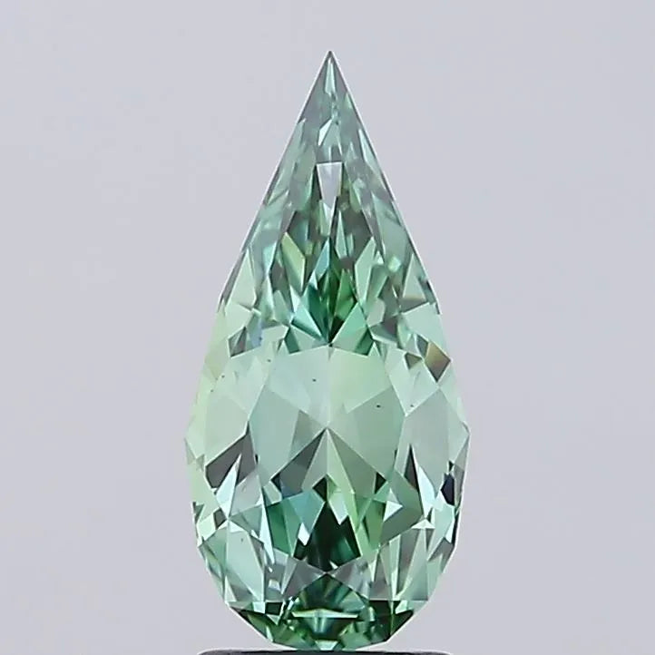 2.24ct Pear Lab Grown Diamond (Colour Fancy Vivid Green, Clarity VS1, IGI Certified)