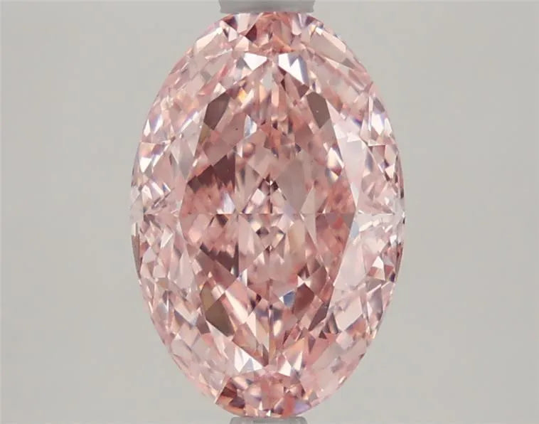 2.25ct Oval Lab Grown Diamond (Colour Fancy Vivid Pink, Clarity VS1, IGI Certified)