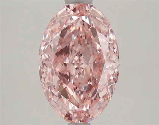 2.25ct Oval Lab Grown Diamond (Colour Fancy Vivid Pink, Clarity VS1, IGI Certified)