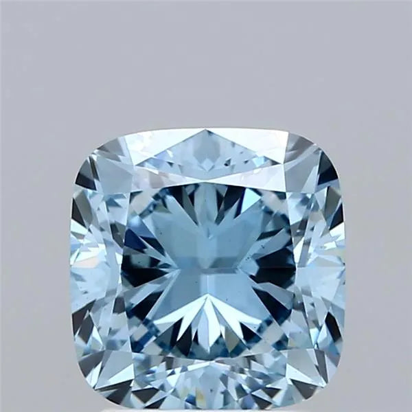 2.26ct Cushion brilliant Lab Grown Diamond (Colour Fancy Vivid Blue, Clarity VS1, IGI Certified)
