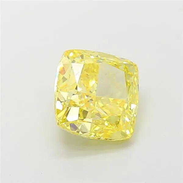 2.27ct Cushion modified Lab Grown Diamond (Colour Fancy Vivid Yellow, Clarity VVS2, IGI Certified)