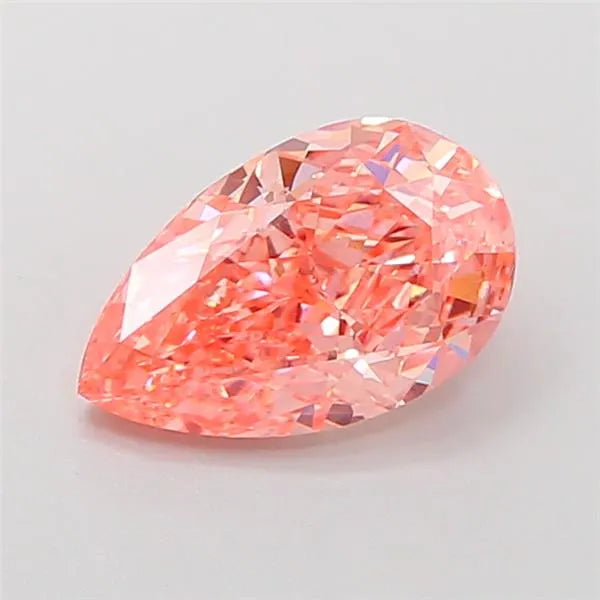 2.27ct Pear Lab Grown Diamond (Colour Fancy Vivid Orangey Pink, Clarity VS1, IGI Certified)