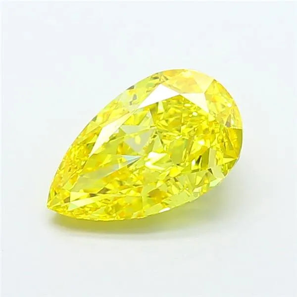 2.27ct Pear Lab Grown Diamond (Colour Fancy Vivid Yellow, Clarity VVS1, IGI Certified)