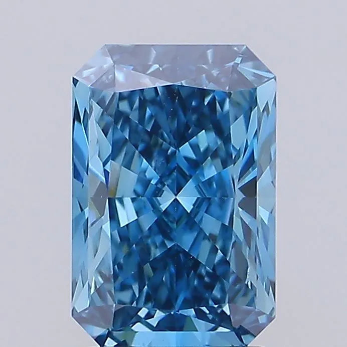 2.27ct Radiant Lab Grown Diamond (Colour Fancy Vivid Blue, Clarity VS2, IGI Certified)