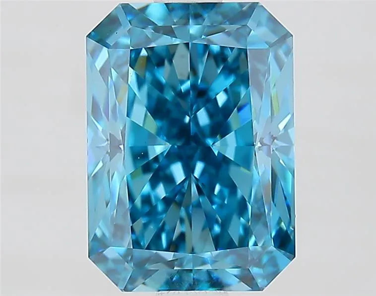 2.27ct Radiant Lab Grown Diamond (Colour Fancy Vivid Blue, Clarity VVS2, IGI Certified)