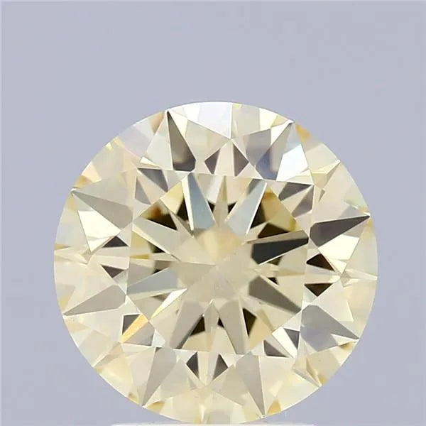 2.27ct Round Lab Grown Diamond (Colour Fancy Light Yellow, Clarity VS1, Cut ID, IGI Certified)