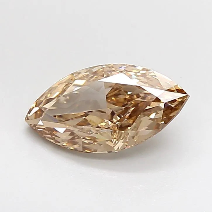 2.28ct Marquise Lab Grown Diamond (Colour Fancy Light Yellowish Brown, Clarity VVS2, IGI Certified)