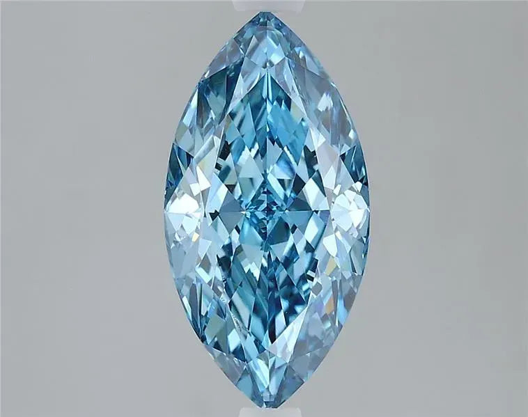 2.28ct Marquise Lab Grown Diamond (Colour Fancy Vivid Blue, Clarity VS1, IGI Certified)