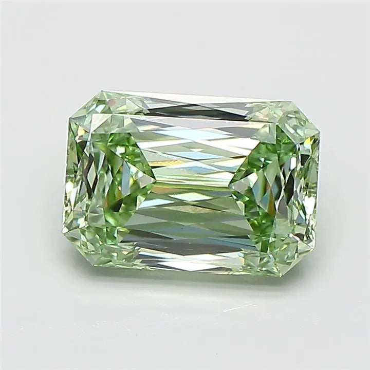 2.28ct Radiant Lab Grown Diamond (Colour Fancy Vivid Green, Clarity VVS2, IGI Certified)