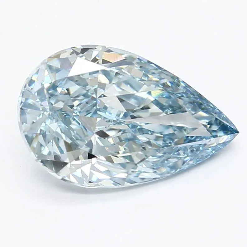 2.29ct Pear Lab Grown Diamond (Colour Fancy Intense Blue, Clarity VVS2, Cut GD, IGI Certified)