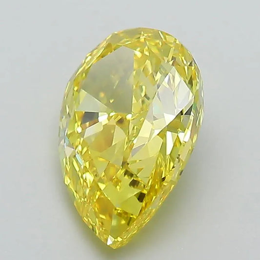 2.29ct Pear Lab Grown Diamond (Colour Fancy Vivid Yellow, Clarity VVS1, IGI Certified)