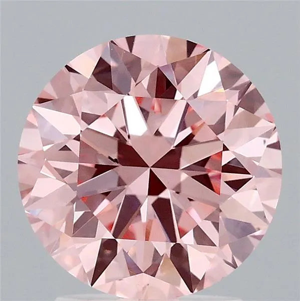 2.29ct Round Lab Grown Diamond (Colour Fancy Intense Pink, Clarity VS1, Cut EX, IGI Certified)