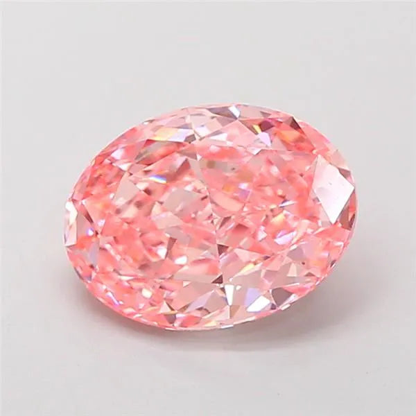 2.30ct Oval Lab Grown Diamond (Colour Fancy Vivid Pink, Clarity VS1, IGI Certified)