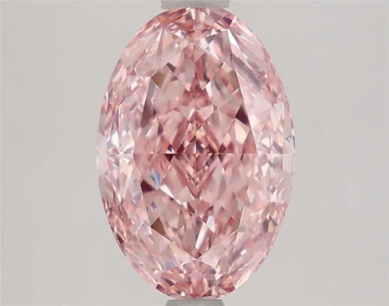 2.30ct Oval Lab Grown Diamond (Colour Fancy Vivid Pink, Clarity VVS2, IGI Certified)