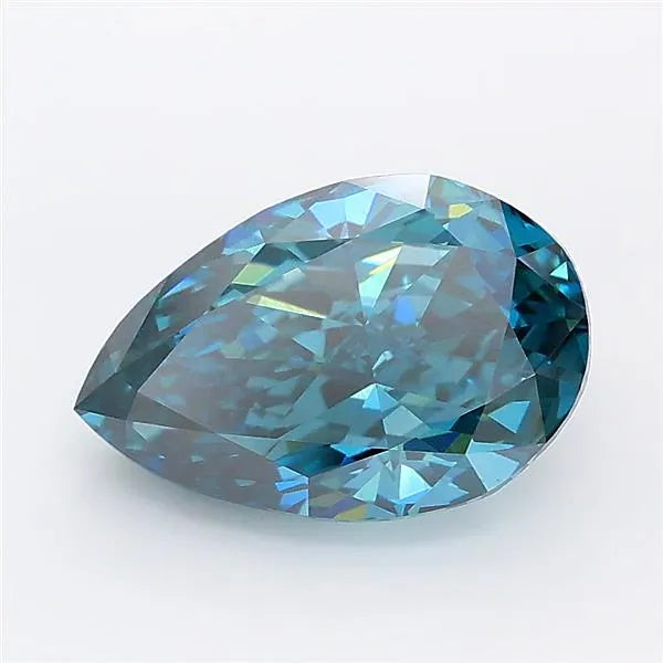 2.30ct Pear Lab Grown Diamond (Colour Fancy Vivid Blue, Clarity VVS2, IGI Certified)