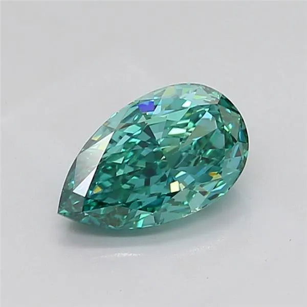 2.30ct Pear Lab Grown Diamond (Colour Fancy Vivid Green, Clarity VVS2, IGI Certified)