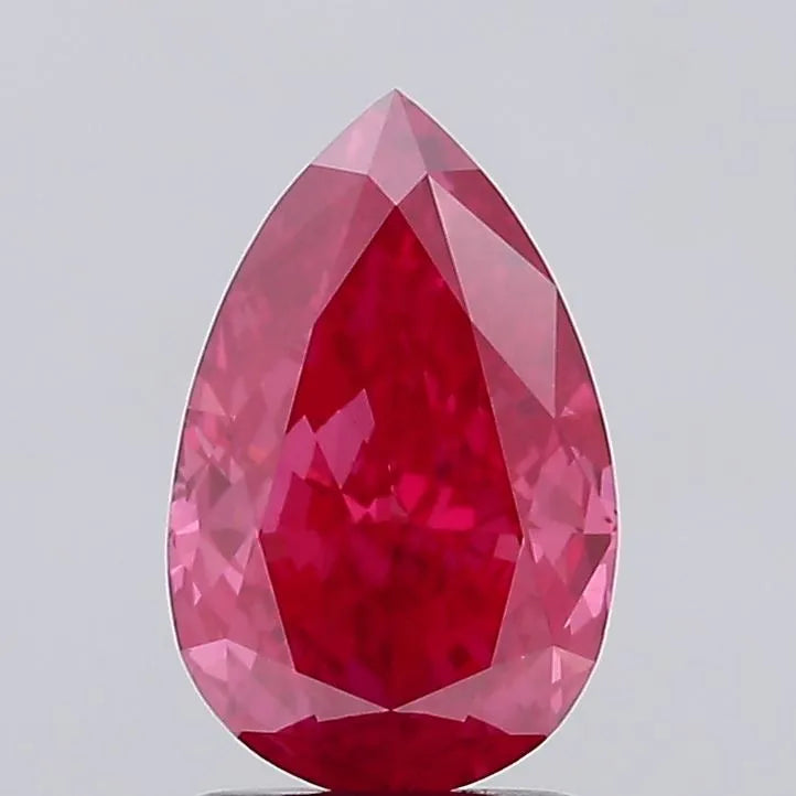 2.30ct Pear Lab Grown Diamond (Colour Fancy Vivid Pink, Clarity VS2, IGI Certified)