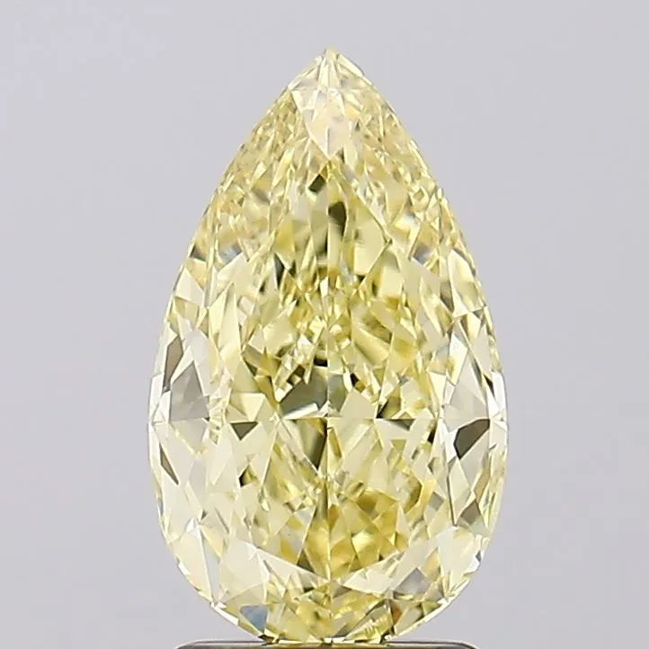 2.30ct Pear Lab Grown Diamond (Colour Fancy Yellow, Clarity VVS2, IGI Certified)