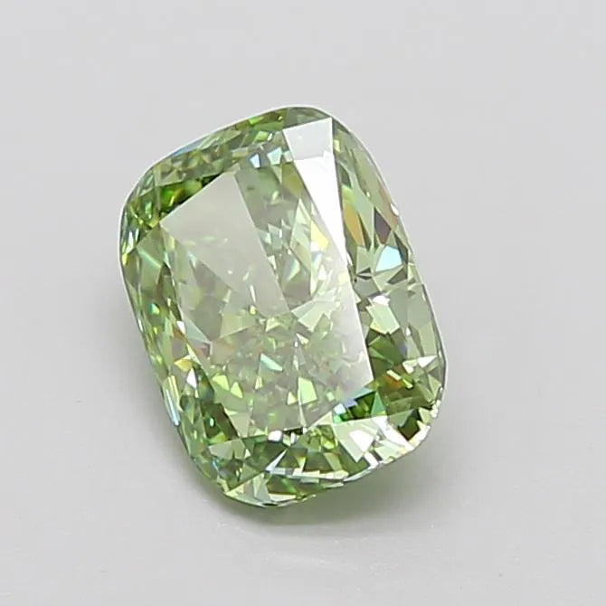 2.31ct Cushion modified Lab Grown Diamond (Colour Fancy Vivid Green, Clarity VVS2, IGI Certified)
