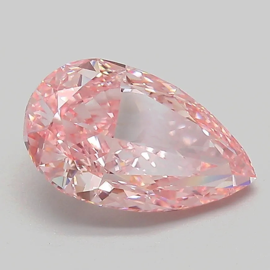 2.31ct Pear Lab Grown Diamond (Colour Fancy Vivid Pink, Clarity VVS2, IGI Certified)