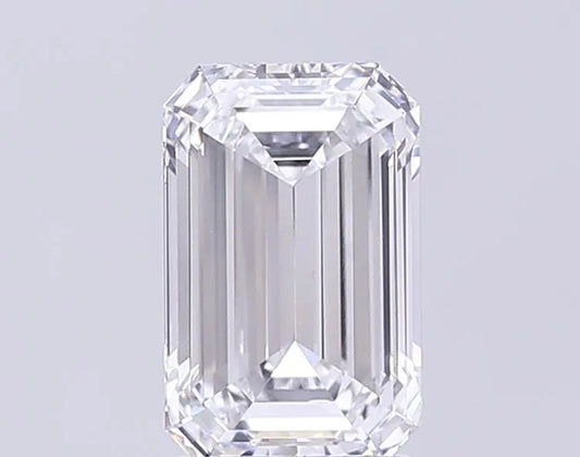 2.32ct Emerald Lab Grown Diamond (Colour D, Clarity VVS2, IGI Certified)