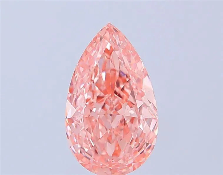 2.32ct Pear Lab Grown Diamond (Colour Fancy Vivid Pink, Clarity VS1, IGI Certified)