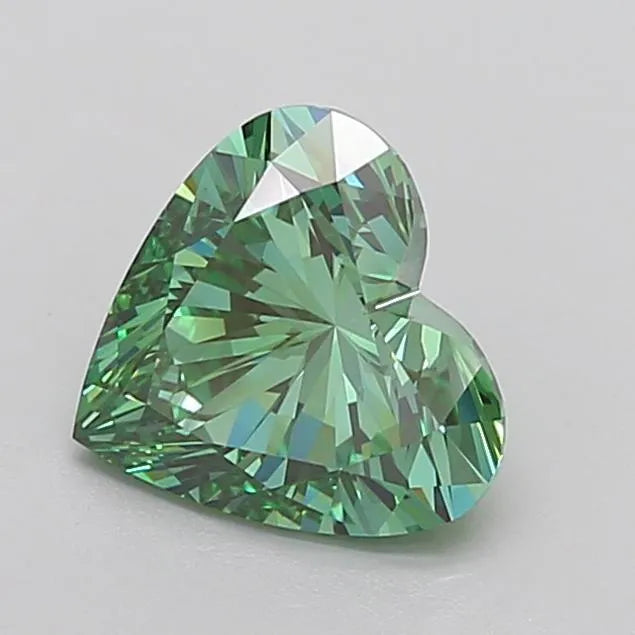 2.33ct Heart Lab Grown Diamond (Colour Fancy Vivid Green, Clarity VVS2, IGI Certified)