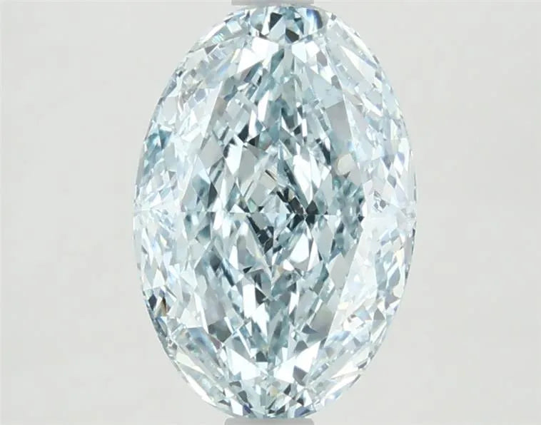 2.33ct Oval Lab Grown Diamond (Colour Fancy Intense Greenish Blue, Clarity VVS2, IGI Certified)