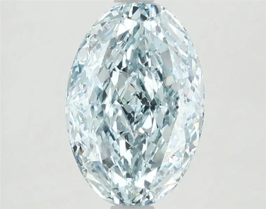2.33ct Oval Lab Grown Diamond (Colour Fancy Intense Greenish Blue, Clarity VVS2, IGI Certified)