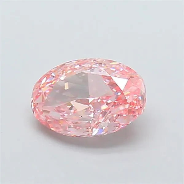 2.33ct Oval Lab Grown Diamond (Colour Fancy Vivid Pink, Clarity VS2, IGI Certified)