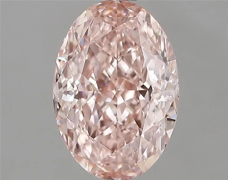 2.33ct Oval Lab Grown Diamond (Colour Fancy Vivid Pink, Clarity VVS1, IGI Certified)