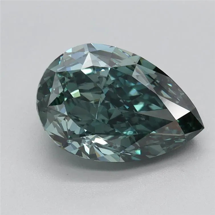 2.33ct Pear Lab Grown Diamond (Colour Fancy Intense Green, Clarity VS1, IGI Certified)