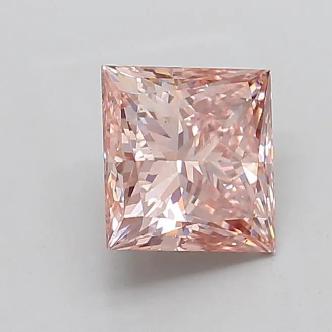 2.33ct Princess Lab Grown Diamond (Colour Fancy Brown Pink, Clarity VS2, IGI Certified)