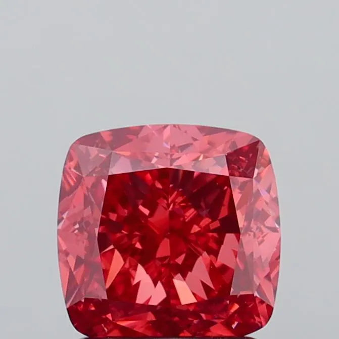 2.34ct Cushion modified Lab Grown Diamond (Colour Fancy Vivid Brownish Pink, Clarity VS1, IGI Certified)