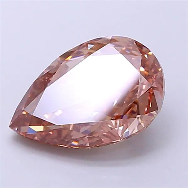 2.34ct Pear Lab Grown Diamond (Colour Fancy Pinkish Brown, Clarity VVS2, IGI Certified)