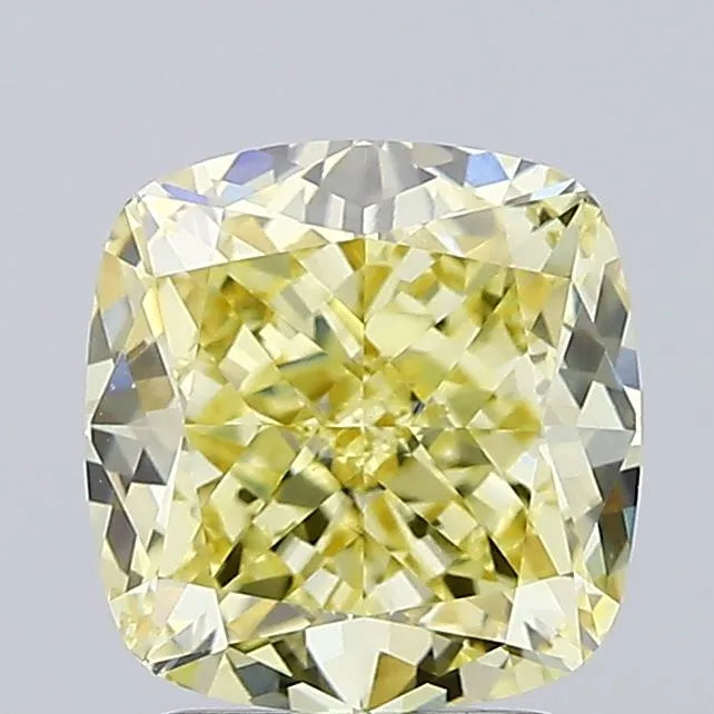 2.35ct Cushion modified Lab Grown Diamond (Colour Fancy Yellow, Clarity VS1, IGI Certified)