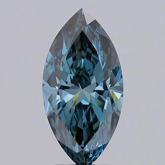 2.35ct Marquise Lab Grown Diamond (Colour Fancy Vivid Blue, Clarity VS1, IGI Certified)